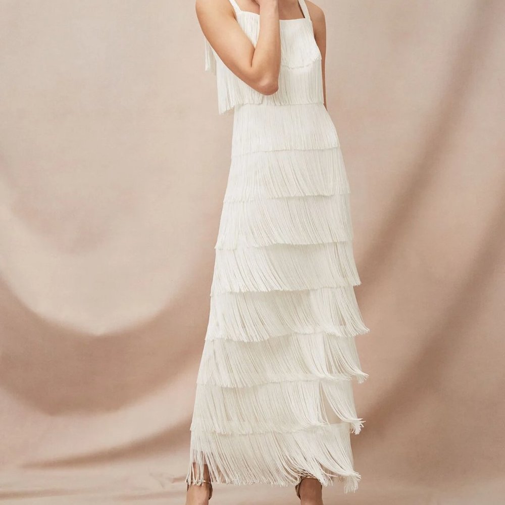 Phase Eight Elecia Fringe Wedding Dress NWT